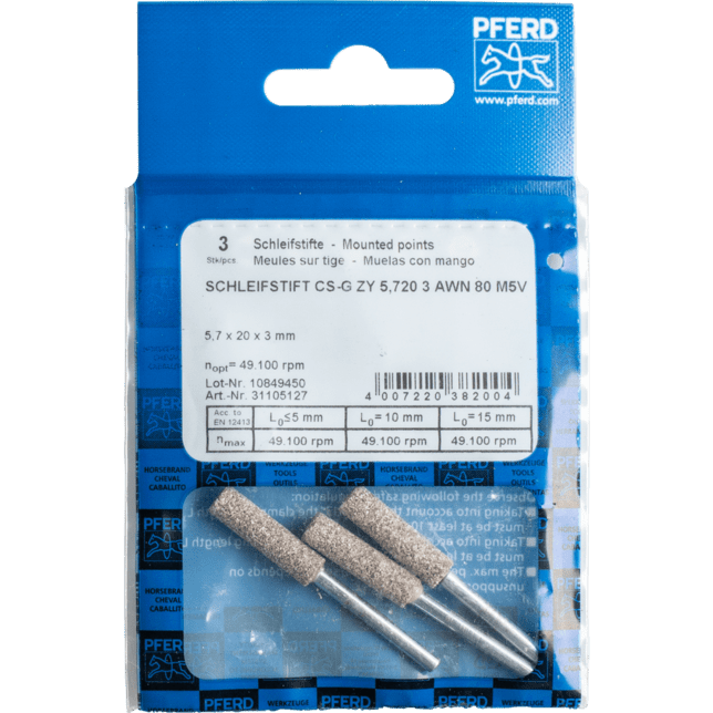 PFERD TOOLS Naložené body CS-G ZY 5,720 3 AWN 80 M5V
