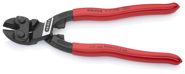 KNIPEX 71 21 200 SB CoBolt® Kompaktné pákové kliešte poplastované čierne atramentované 200 mm