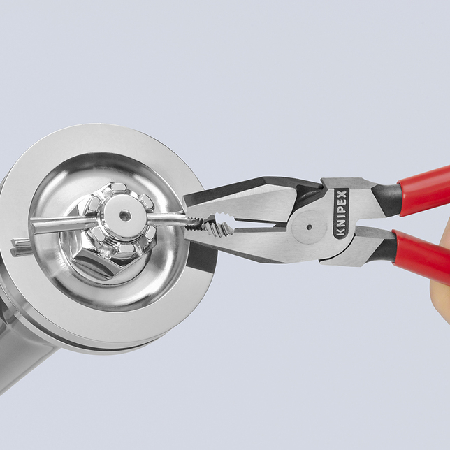 KNIPEX 02 01 225 SB Kombinované kliešte s veľkou pákovou silou poplastované čierne atramentované 225