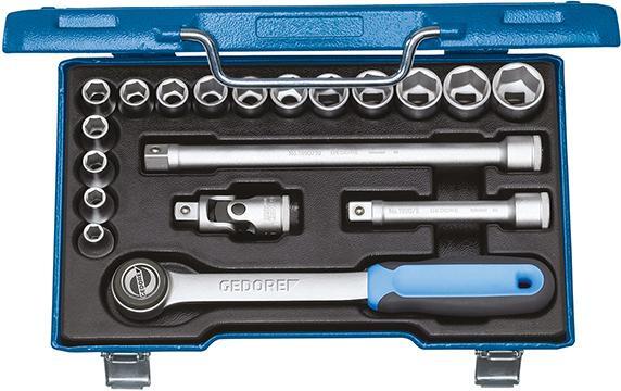 GEDORE Steckschlüssel-Garnitur 1/2&quot; 19 JMU- 3 19-teilig Gedore