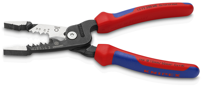 KNIPEX 13 72 200 ME WireStripper s multi-komponentnými úchopmi čierne atramentované 200 mm