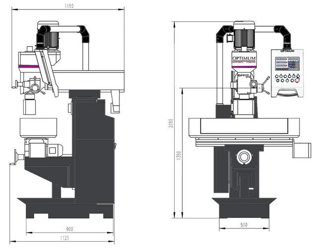 OPTIMUM Univerzálna frézka OPTImill MT 50
