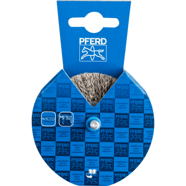 PFERD TOOLS Kolesové kefy s nasadeným hriadeľom POS RBU 7015/6 INOX 0,30