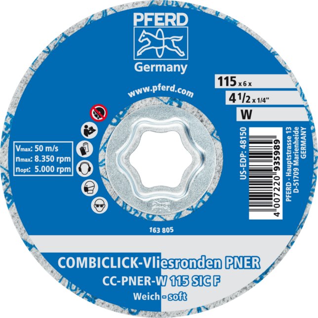 PFERD TOOLS COMBICLICK CC-PNER W 115 SiC F