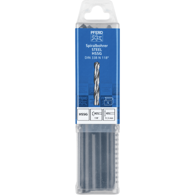 PFERD TOOLS Vrtacie a ponorné nástroje SPB DIN 338 HSSG N 11,5 OCEĽ