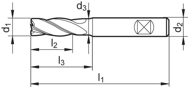 FORMAT Fréza hrubovacia 6,0mm 35 / 38st. VHM HPC L HF EF Z4 VA Format GT