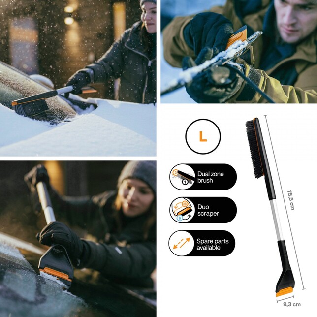 FISKARS Zmetáčik Plus se škrabkou, dlouhý | 1078494