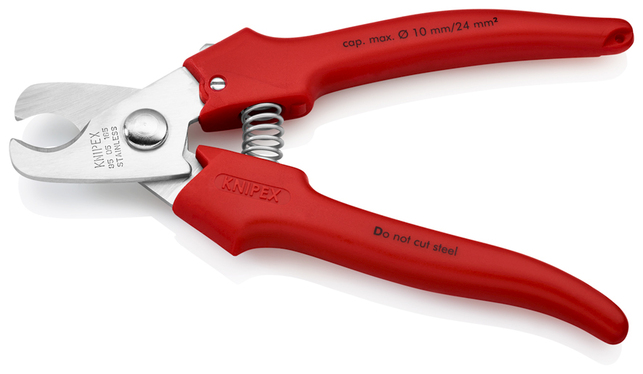 KNIPEX 95 05 165 SB Nožnice na káble rukoväte poplastované poplastované 165 mm