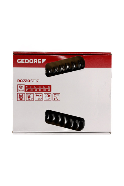 GEDORE RED Sada kľúčov očkoplochých 12 diel račňových R07205012 Gedore Red