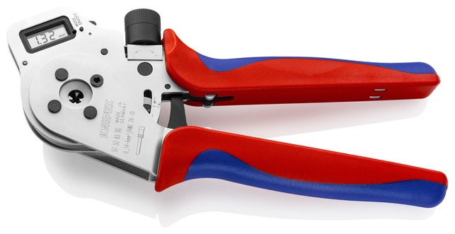 KNIPEX 97 52 65 DG Štvortŕňové lisovacie kliešte pre sústružené kontakty s multi-komponentnými úchop
