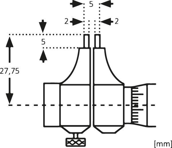 FORTIS Mikrometer dutinový 5-30/0,01mm DIN863 čeľuste Fortis