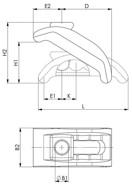 Príložka upínacia krátka s U-dielom do T drážky M12x14x100mm 6313K AMF