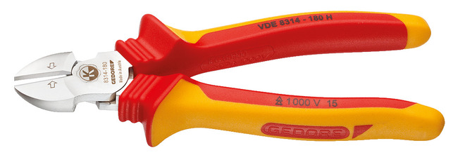 GEDORE VDE 8314-180 H Silné bočné kliešte VDE s izolačným krytom 180 mm