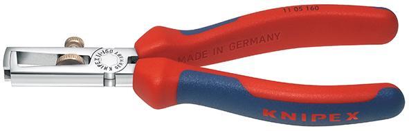 Abisolierzange verchromt mit Mehrkomponenten-Griffen 160mm qmm KNIPEX