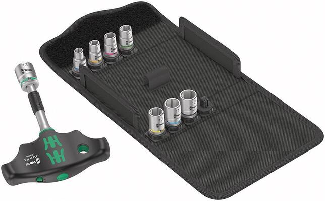 WERA Sada hlavíc 1/4" 9 diel T-rukoväť KK 400 RA Wera