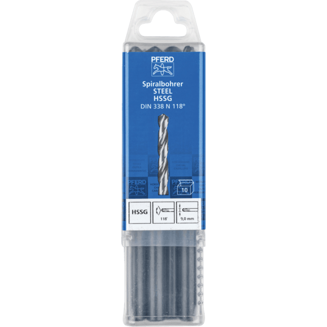 PFERD TOOLS Vrtacie a ponorné nástroje SPB DIN 338 HSSG N 9,0 OCEĽ