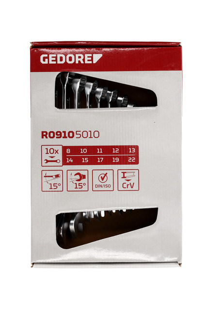 GEDORE RED Sada kľúčov očkoplochých 10 diel 8-22mm R09105010 Gedore Red