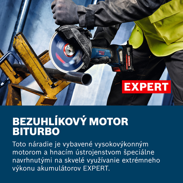 BOSCH EXPERT EXWS18V-180P - Akumulátorová uhlová brúska sólo - 06019H6M00