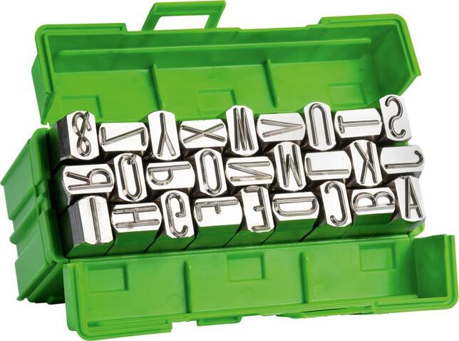 KUKKO Sada písmen 27 diel SH 8mm poniklované Turnus