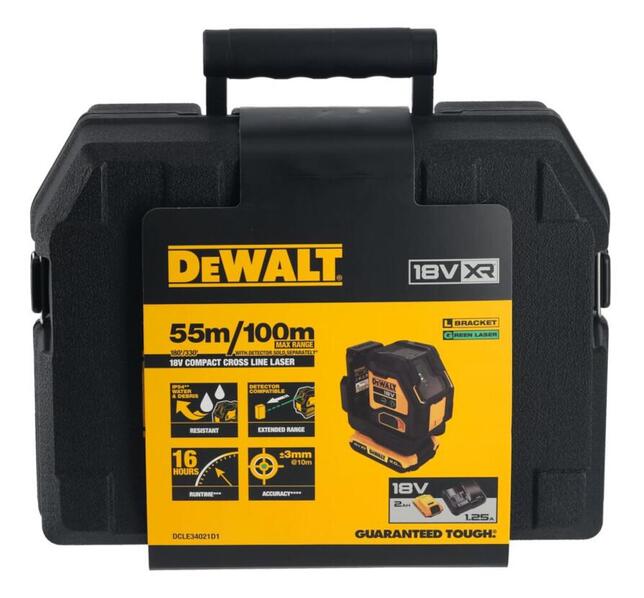 DeWALT Laser krížový ZELENÝ 18V bez AKU   DCLE34021D1