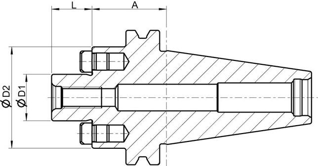 FORMAT Upínač na frézy 22mm SK40 tvar AD DIN69871 G 6.3 IK Format GT