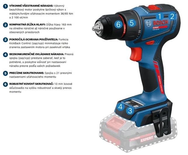 BOSCH EXPERT EXSR18V-90 - Akkumulátoros fúrócsavarozó - 06019R2101