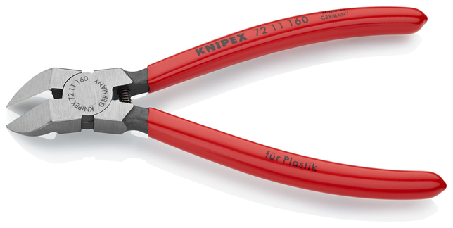 KNIPEX 72 11 160 SB Bočné cvikacie kliešte na plast poplastované 160 mm