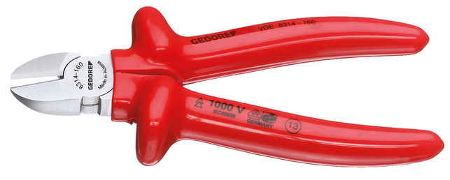 GEDORE VDE 8314-160 Bočné kliešte VDE s izolačným krytom 60 mm