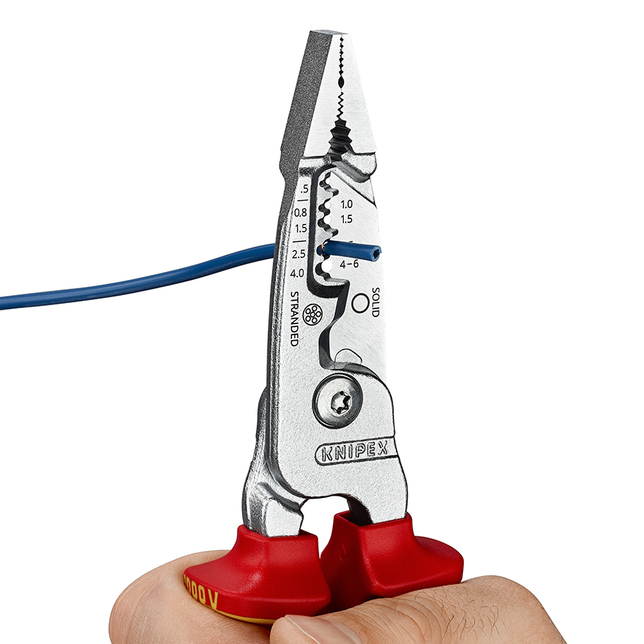 KNIPEX 13 76 200 ME SB WireStripper izolované s multi-komponentnými rukoväťami, VDE testované pochró