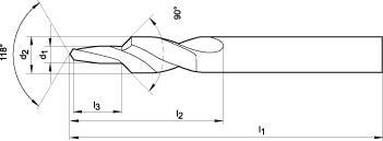 FORMAT Vrták stupňovitý pre M10 90st. HSS priebežný Format