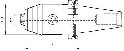 FORTIS Skľučovadlo na vrtáky do CNC 0,5-13mm SK50 tvar AD/B DIN69871 G 6.3 IK Fortis