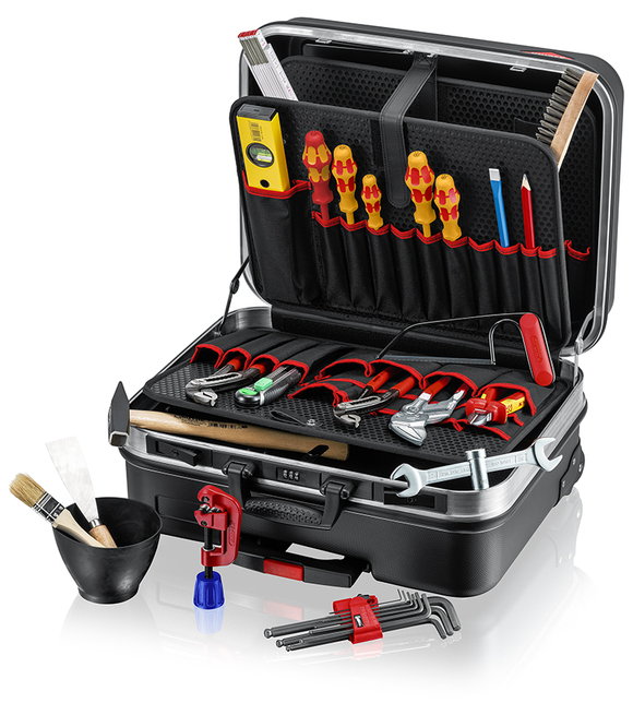 KNIPEX 00 21 06 HK S Kufor na náradie "VEĽKÝ Základný na kolieskach" Inštalatérsky 31-dielne 515 mm