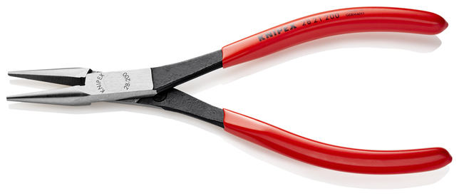 KNIPEX 28 21 200 Kliešte s dlhým nosom poplastované čierne atramentované 200 mm