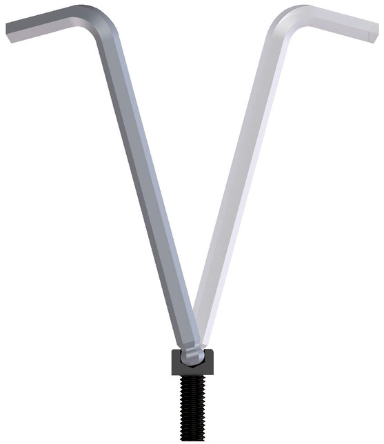 GEDORE 42 KEL 3 Kľúč uholný XL hlava guľová vnútorný 6-hranný 3 mm