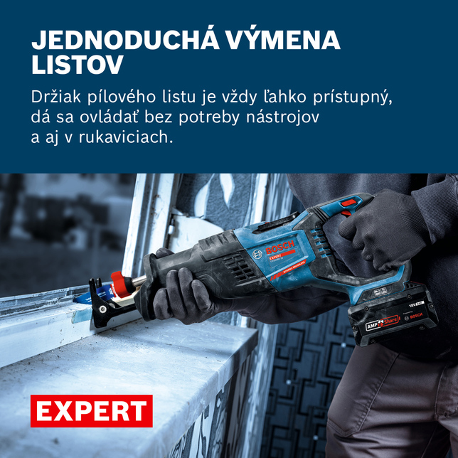 BOSCH EXPERT EXSA18V-32 - Akumulátorová chvostová píla sólo - 06016C4101