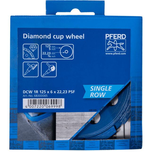 PFERD TOOLS Diamantové nástroje pre stavebný priemysel DCW 1R 125X6X22,23 PSF