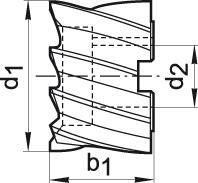 FORMAT Fréza člená nástrčná 50x36 TiAlN HSS Co8 N DIN138 Format