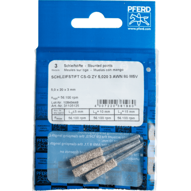 PFERD TOOLS Naložené body CS-G ZY 5,020 3 AWN 80 M5V