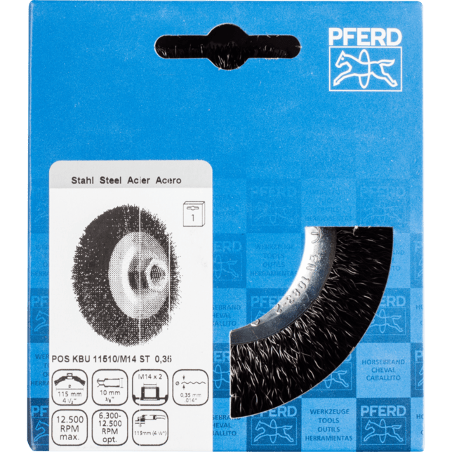 PFERD TOOLS Závitové fazetové kefy POS KBU 11510/M14 ST 0,35