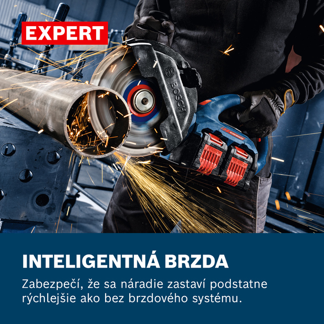 BOSCH EXPERT EXWS18V2-230P - Akumulátorová uhlová brúska sólo - 06019L8000