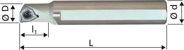 FORMAT Držiak sústružnícky vrtácí pravý D26, 1,5xD p. WCHX 13 Format