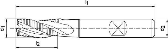 FORMAT Fréza drážkovacia 22mm Z3 TiAlN HSS Co8 NF DIN844K Format