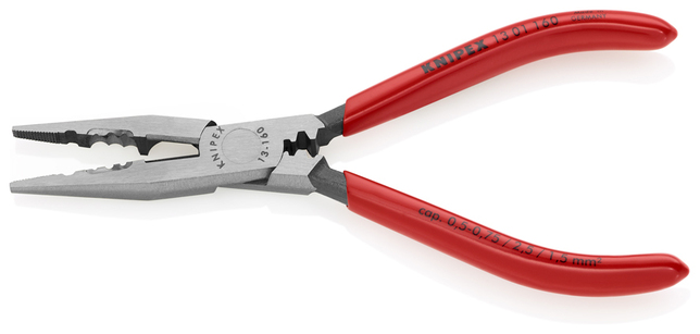 KNIPEX 13 01 160 SB Elektrikárske kliešte poplastované čierne atramentované 160 mm