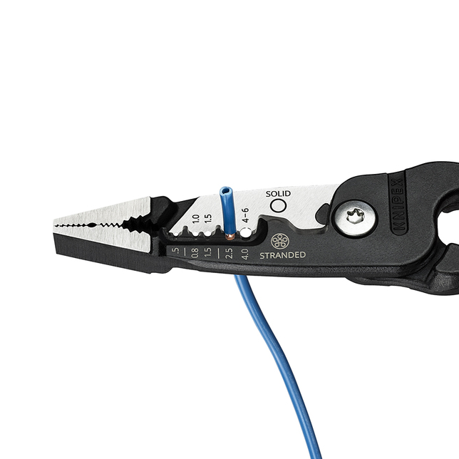 KNIPEX 13 71 200 ME WireStripper poplastované čierne atramentované 200 mm