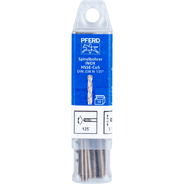 PFERD TOOLS Vrtacie a ponorné nástroje SPB DIN 338 HSSE N 3,1 INOX