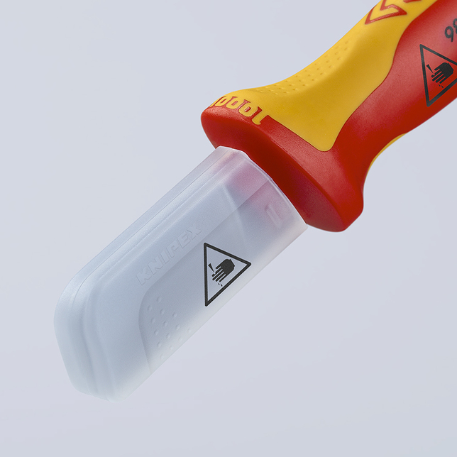 KNIPEX 98 52 SB Nôž na káble izolovaná multi-komponentná rukoväť, VDE testovaná 190 mm