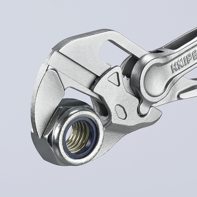 KNIPEX 86 04 100 BK Kliešťové kľúče XS Kliešte a kľúč v jednom náradí razený, drsný povrch pochrómov