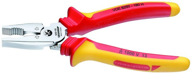 GEDORE VDE 8250-180 H Silné univerzálne kliešte VDE s izolačným krytom 180 mm