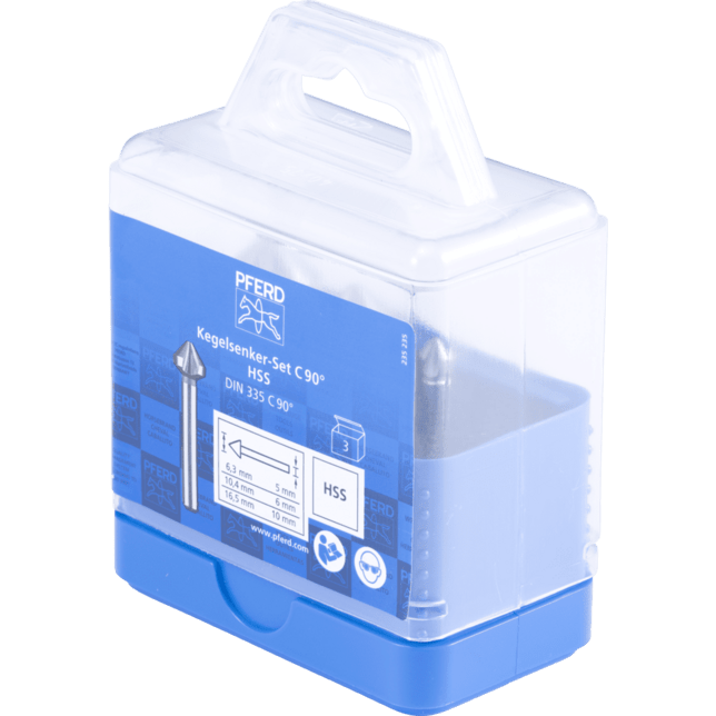 PFERD TOOLS Nástroje na vŕtanie a ponáranie SET KES HSS DIN 335 C90° 3