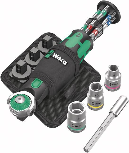 WERA Držiak hlavíc 1/4" 16 diel Zyclop Pocket Wera